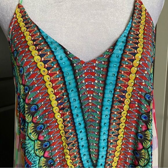 La Moda Clothing Resortwear Multicolored Kaftan Maxi Dress Size S/M - Picture 2 of 12